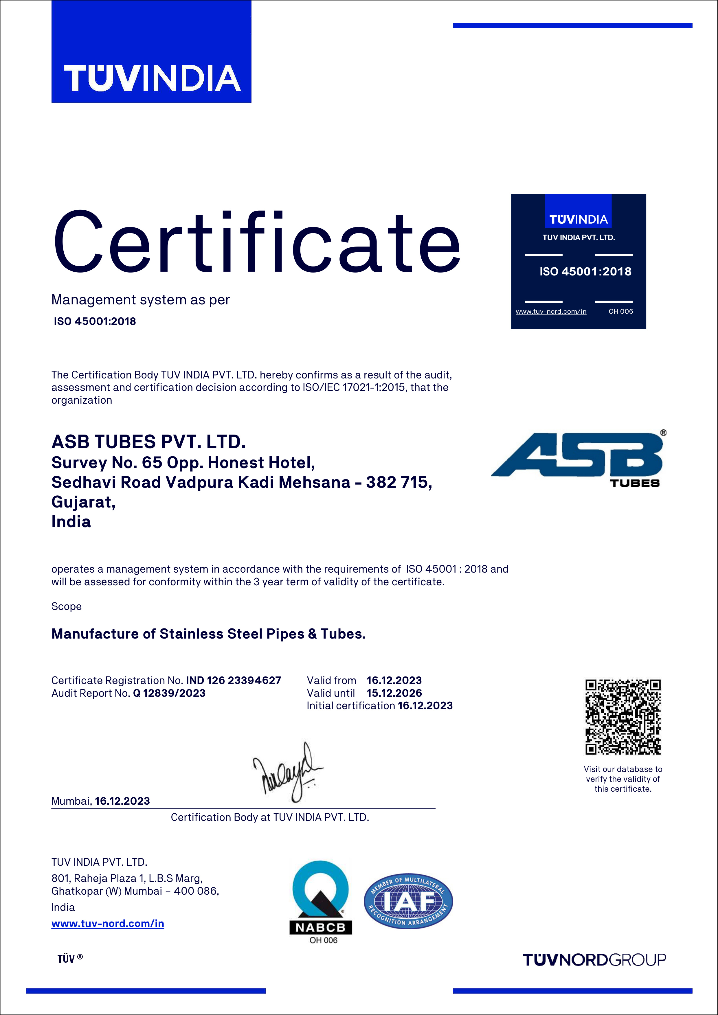 ISO 45001:2018